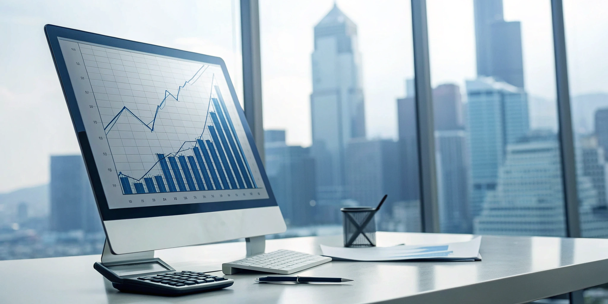 An investor's rental property value calculator with charts analyzing a property's cash flow and ROI.