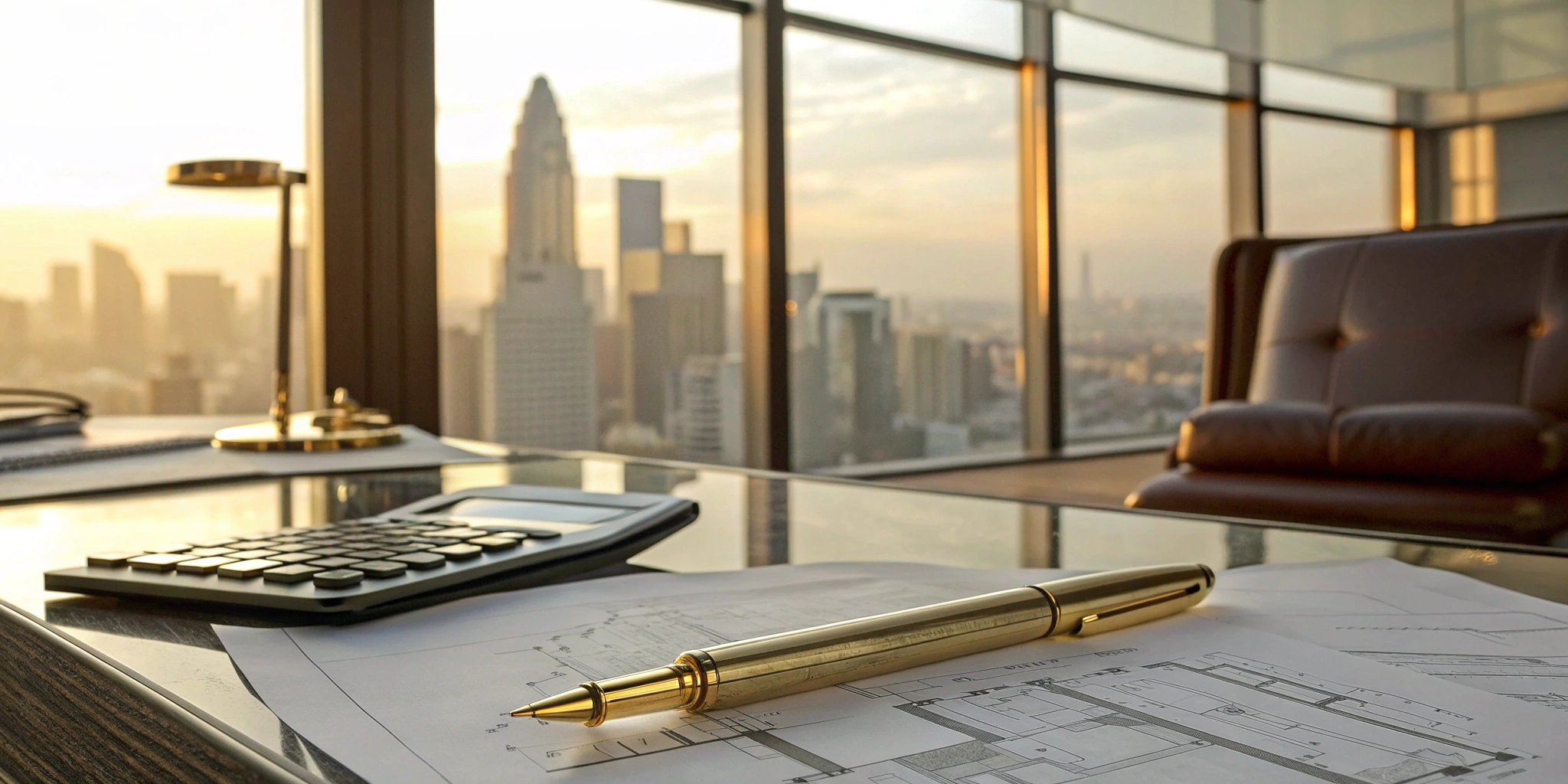 A cost segregation study report showing tax benefits and cost savings next to a calculator.
