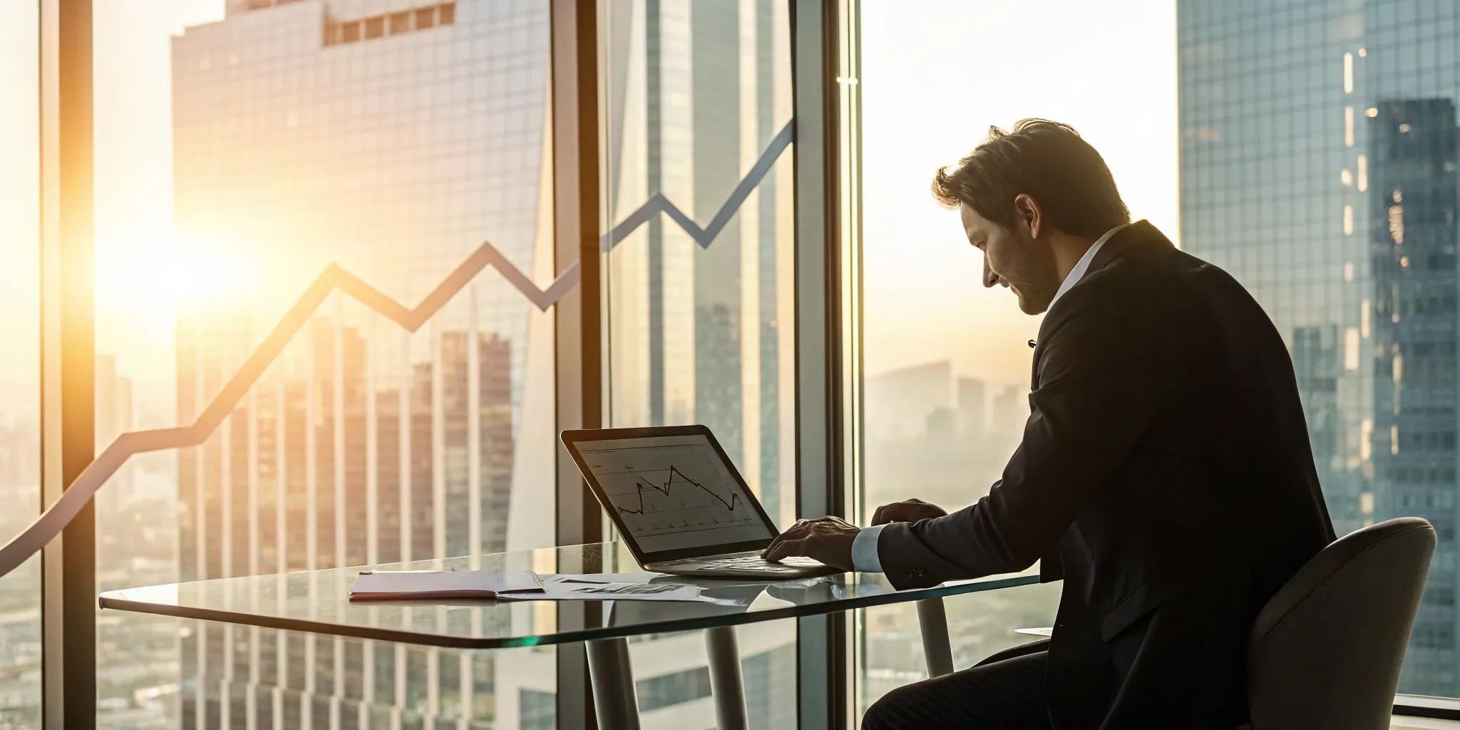 A fractional CFO for a real estate investment firm analyzing financial charts.