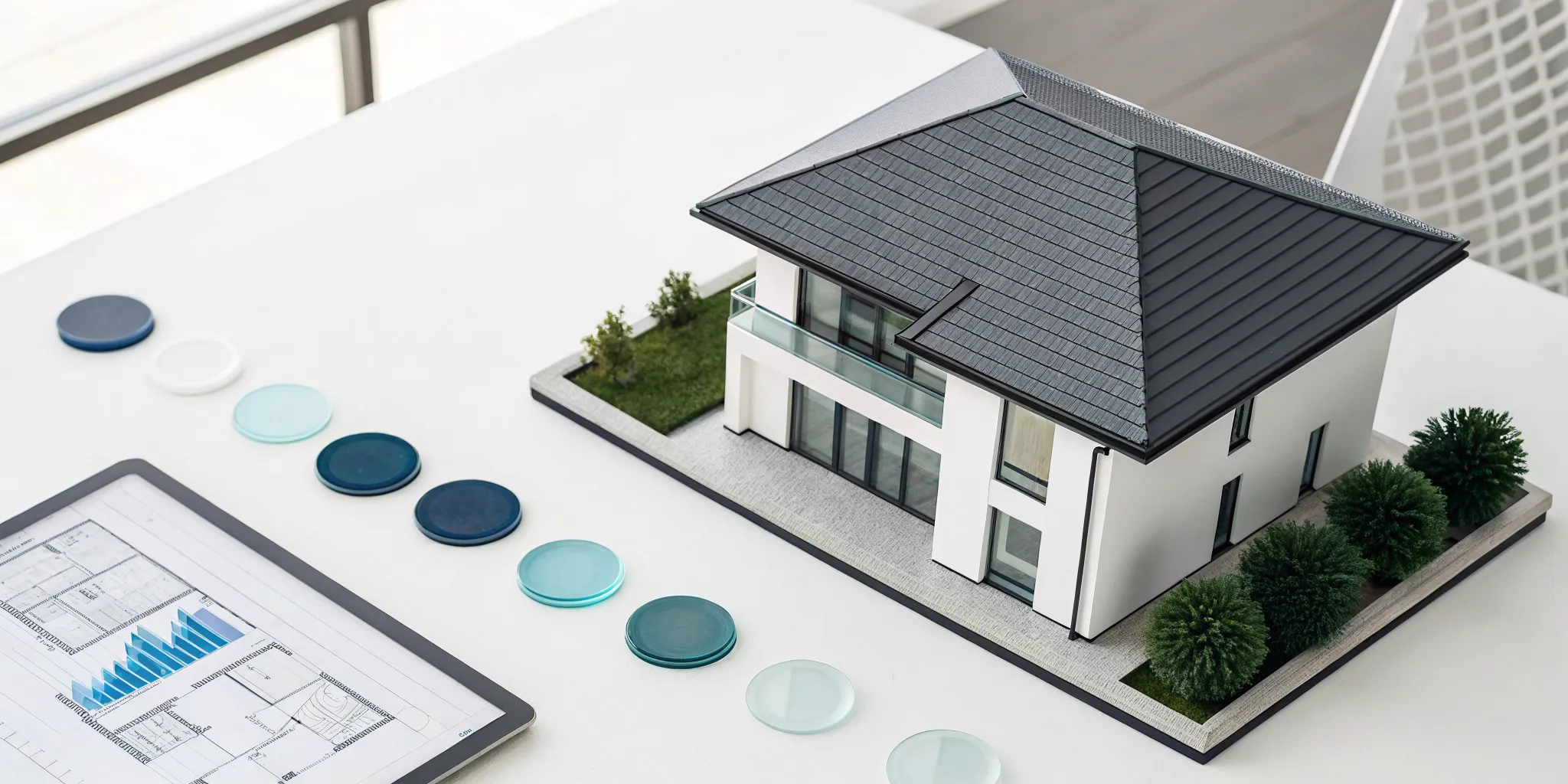 How to analyze a real estate investment property using a house model and financial charts.