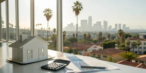 Model house and calculator used to minimize real estate investment taxes in California.