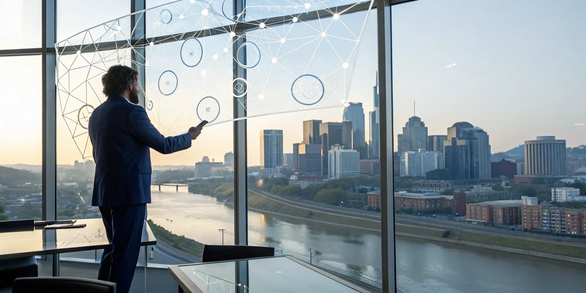 A fractional CFO for real estate in Tennessee analyzing an investor's financial dashboard.