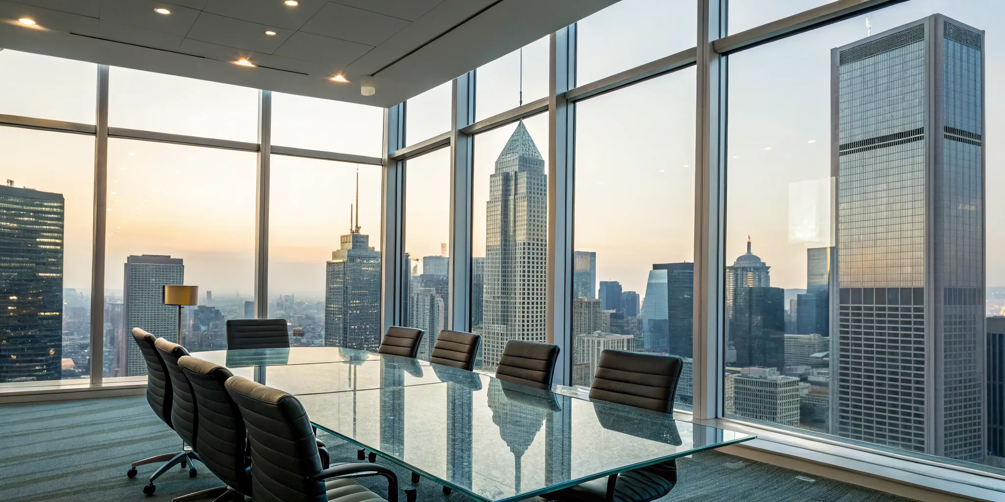 Modern office with a city view for analyzing real estate cost segregation benefits.
