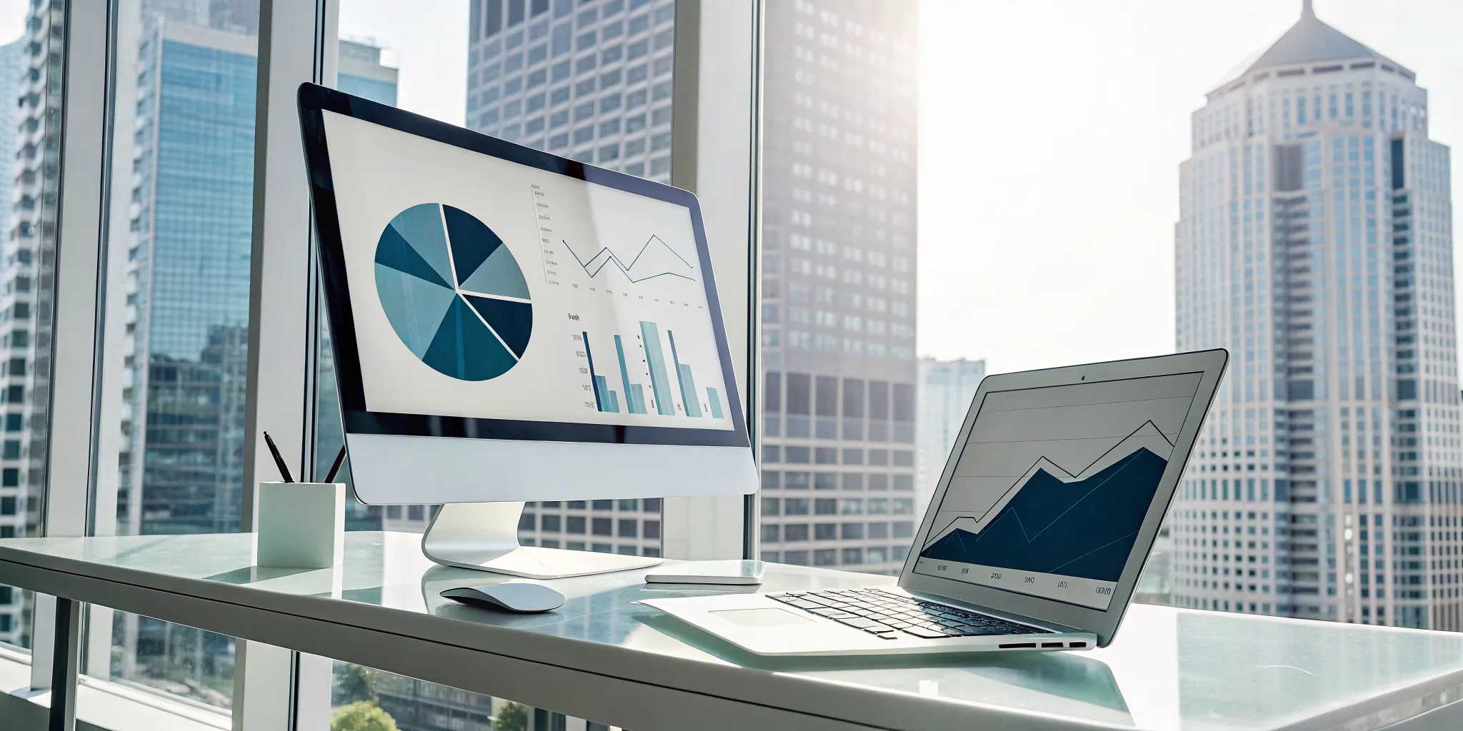 A computer screen showing a dashboard for real estate portfolio management accounting.