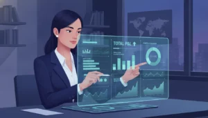 Real estate investor reviewing portfolio P&L real estate reporting