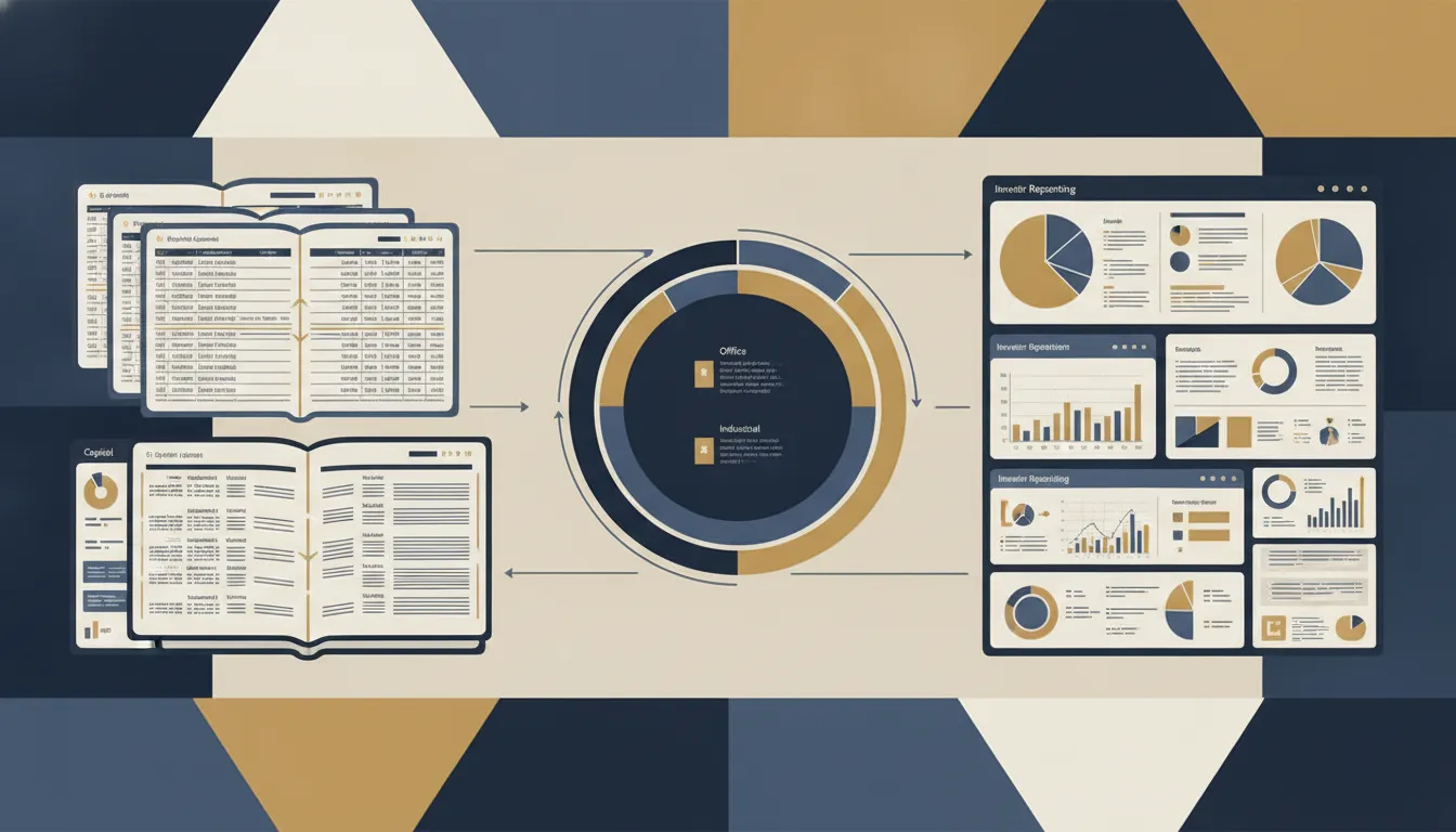 Real estate fund accounting dashboard and commercial properties