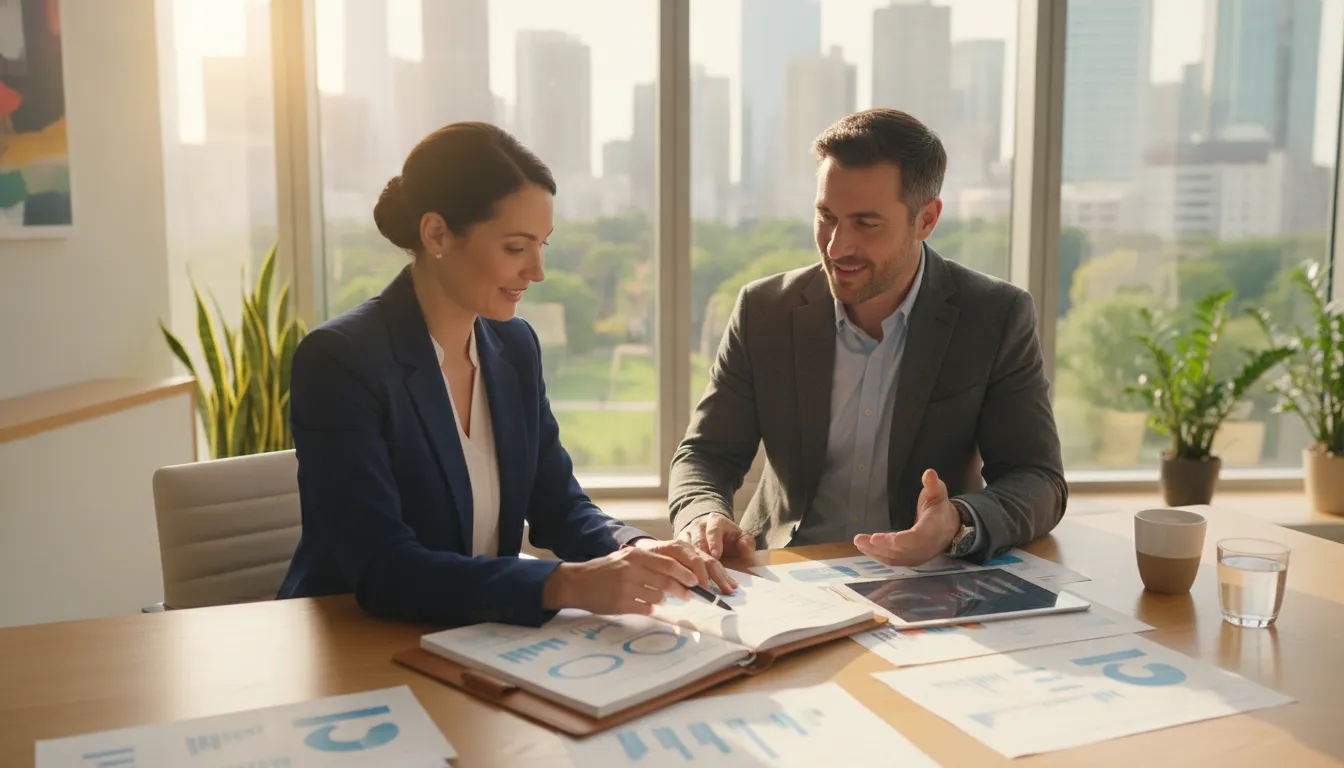 CPA advisor meeting with a real estate investor to plan tax strategy