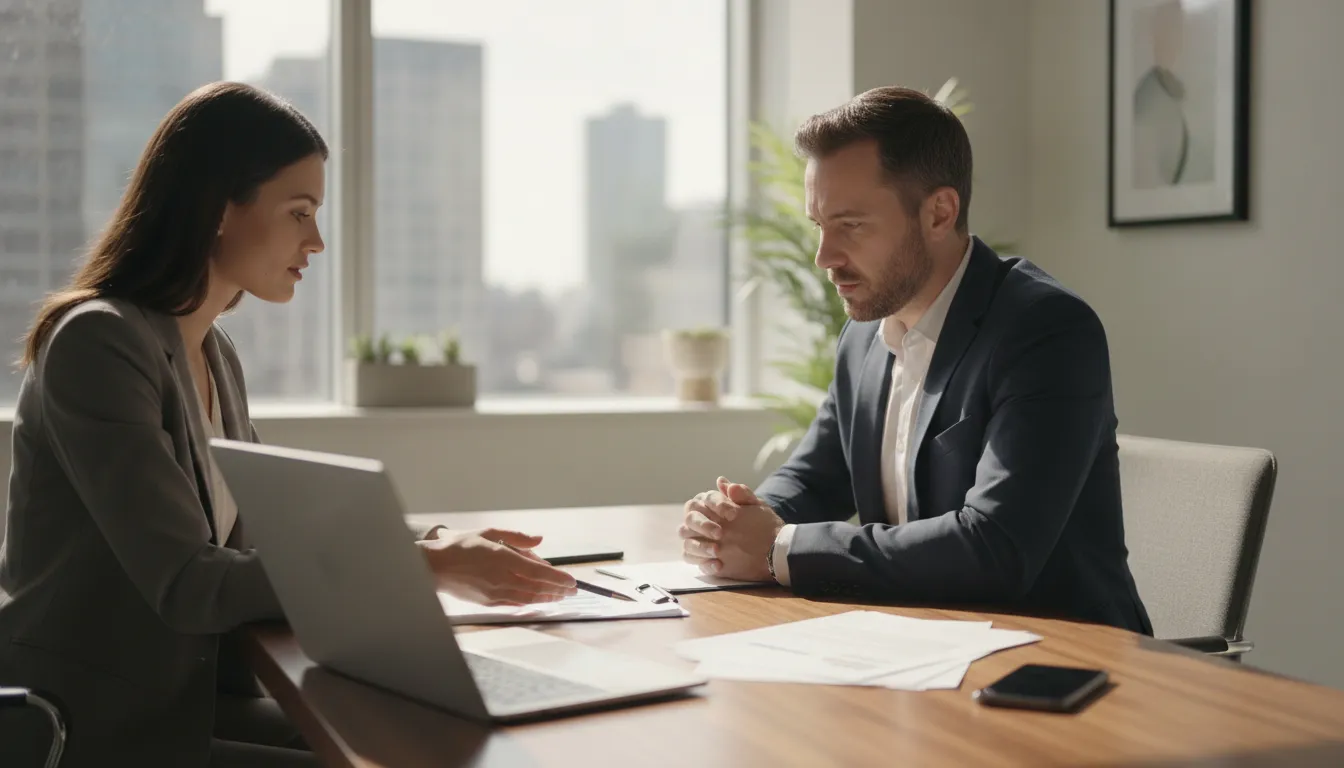 Real estate investor reviewing rental property tax strategy with a CPA advisor